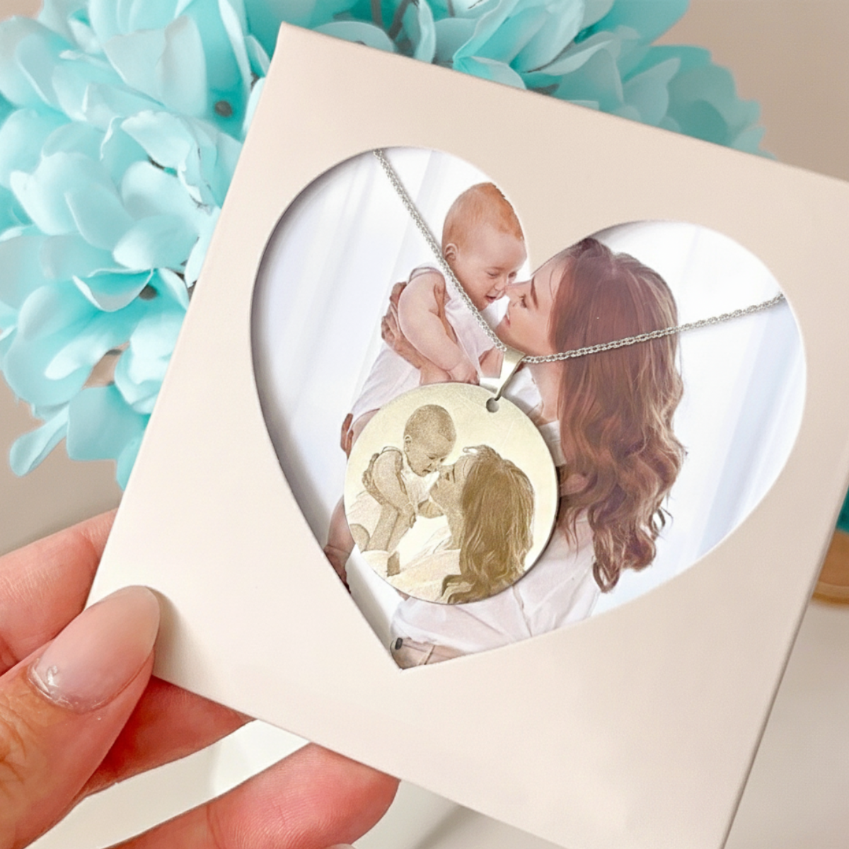 Colar Personalizado Redondo - Foto e Frase