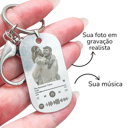 Chaveiro Spotify + Frase