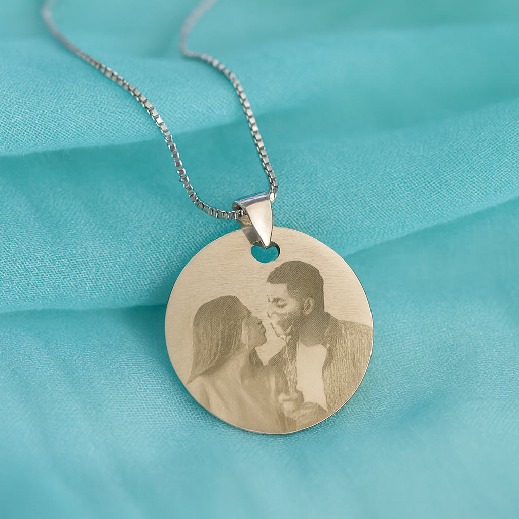Colar Personalizado Redondo - Foto e Frase