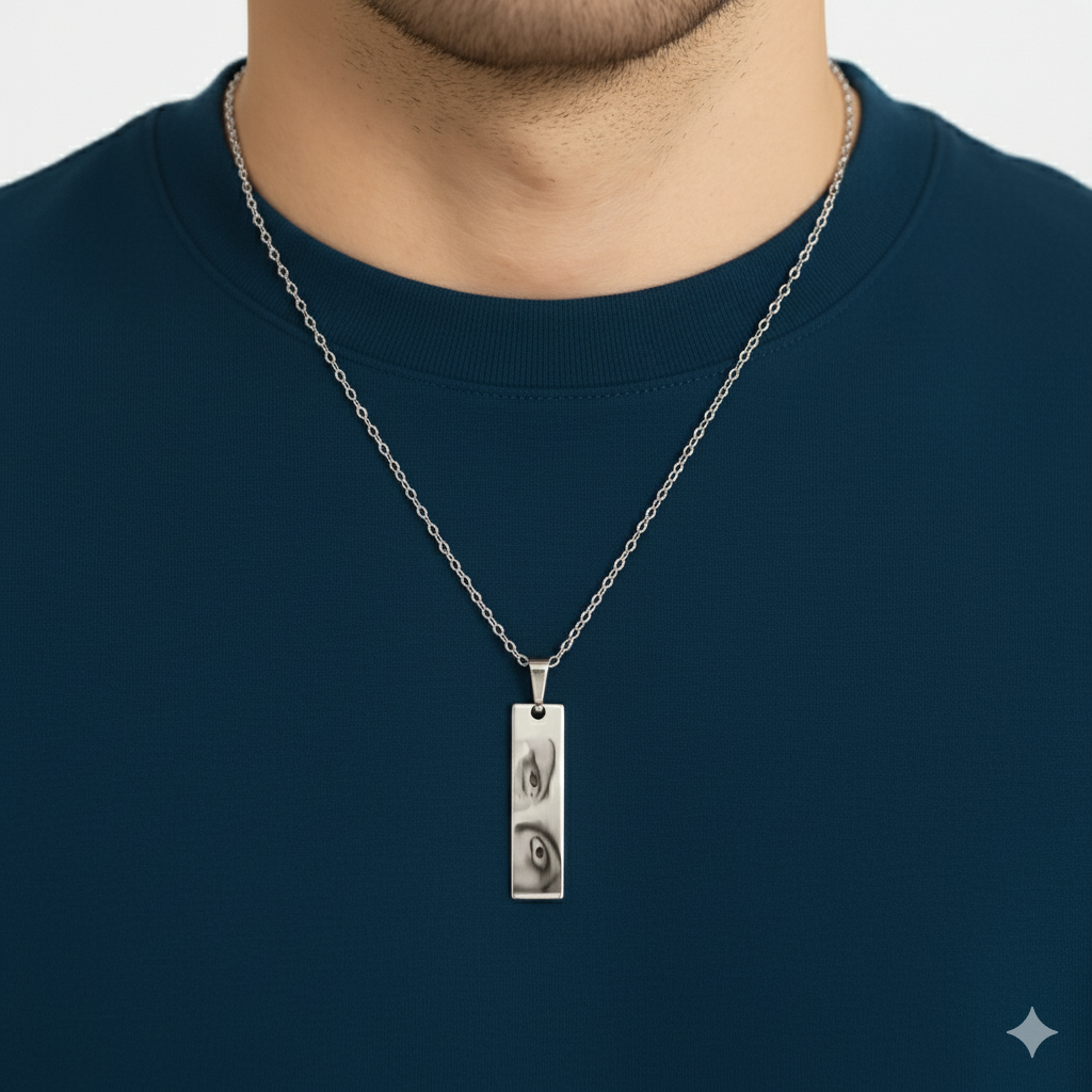 Colar Personalizado Palitinho - Foto e Frase
